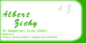 albert zichy business card